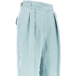 'Tomo' silk and linen pants