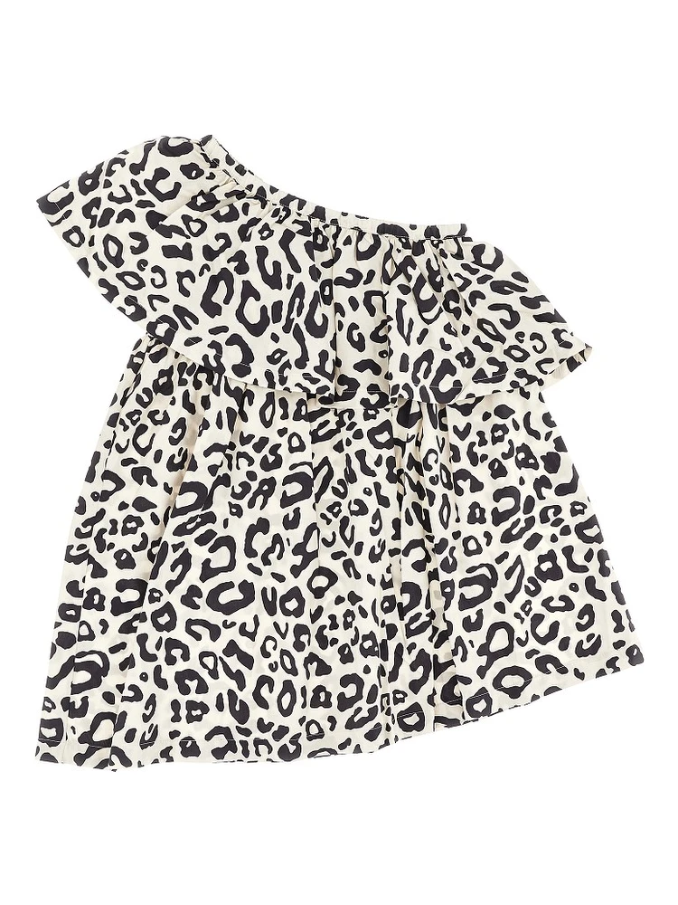 Spotted cotton mini dress