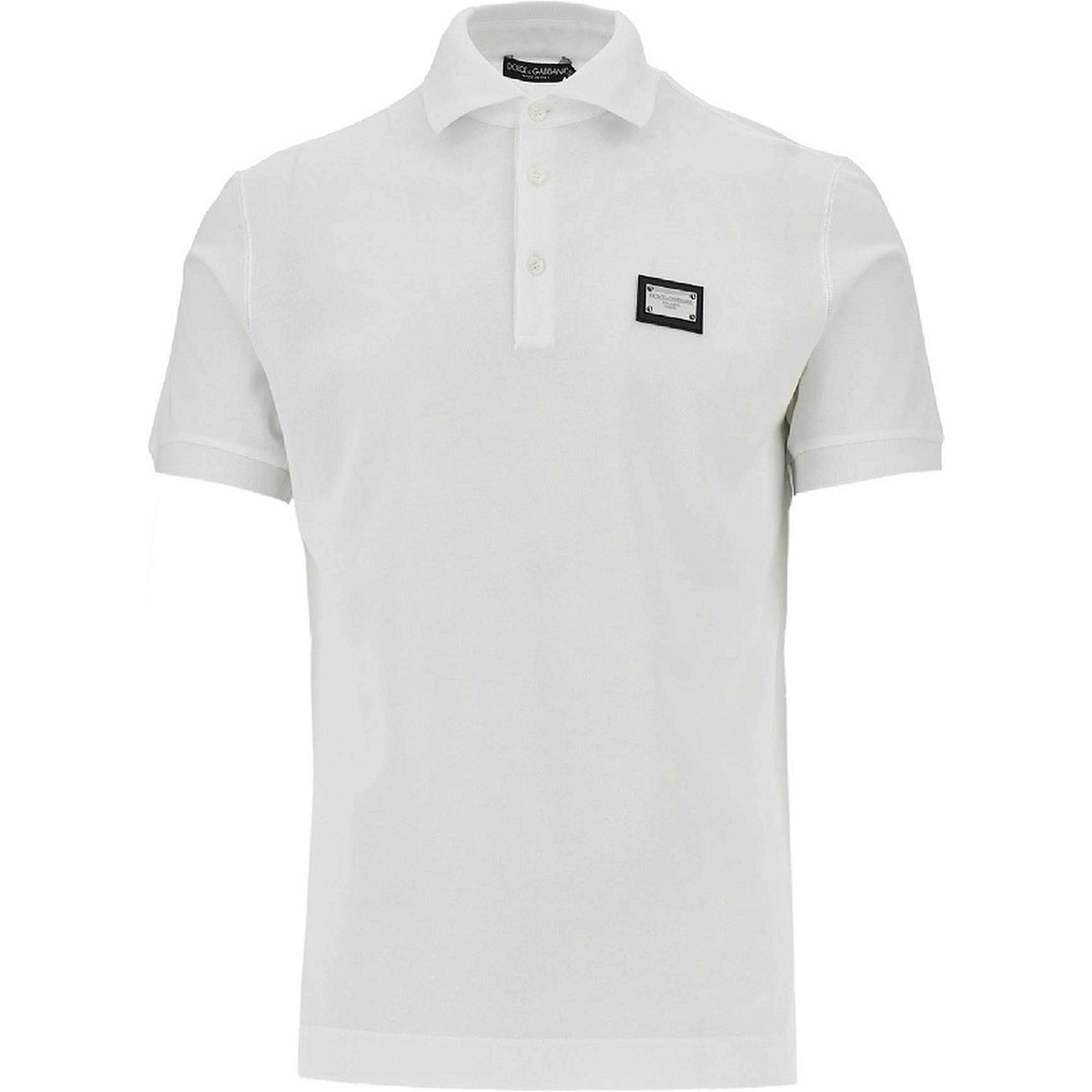 Piquet polo shirt with logo plate
