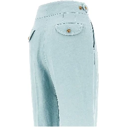 'Tomo' silk and linen pants