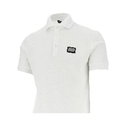 Piquet polo shirt with logo plate