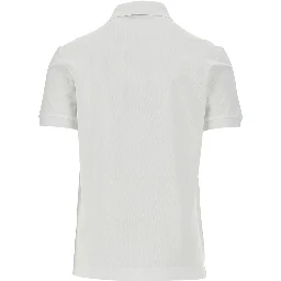 Piquet polo shirt with logo plate