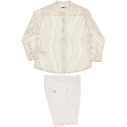 Cotton-blend two-piece set