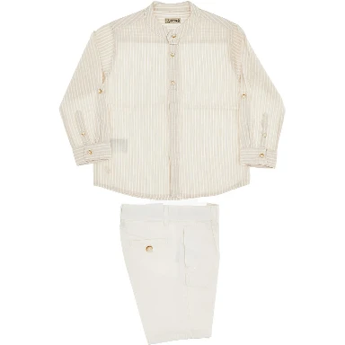 Cotton-blend two-piece set