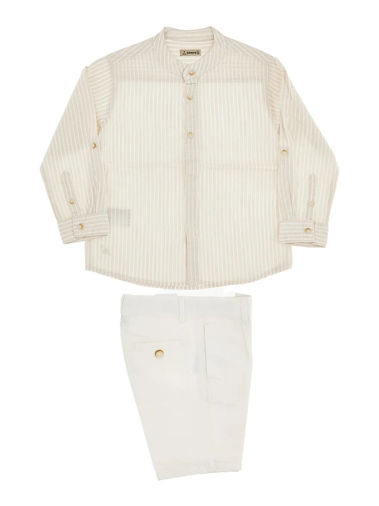 Cotton-blend two-piece set