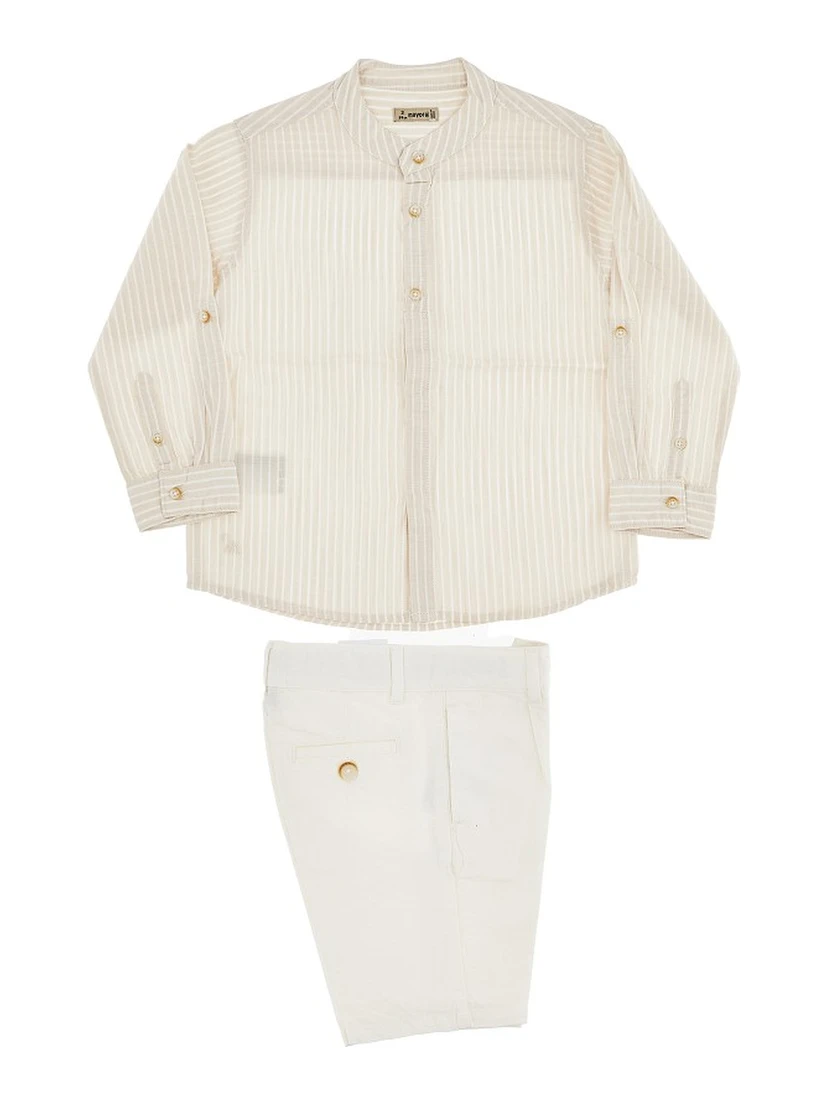 Cotton-blend two-piece set