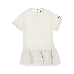 Cotton-blend mini dress with logo print