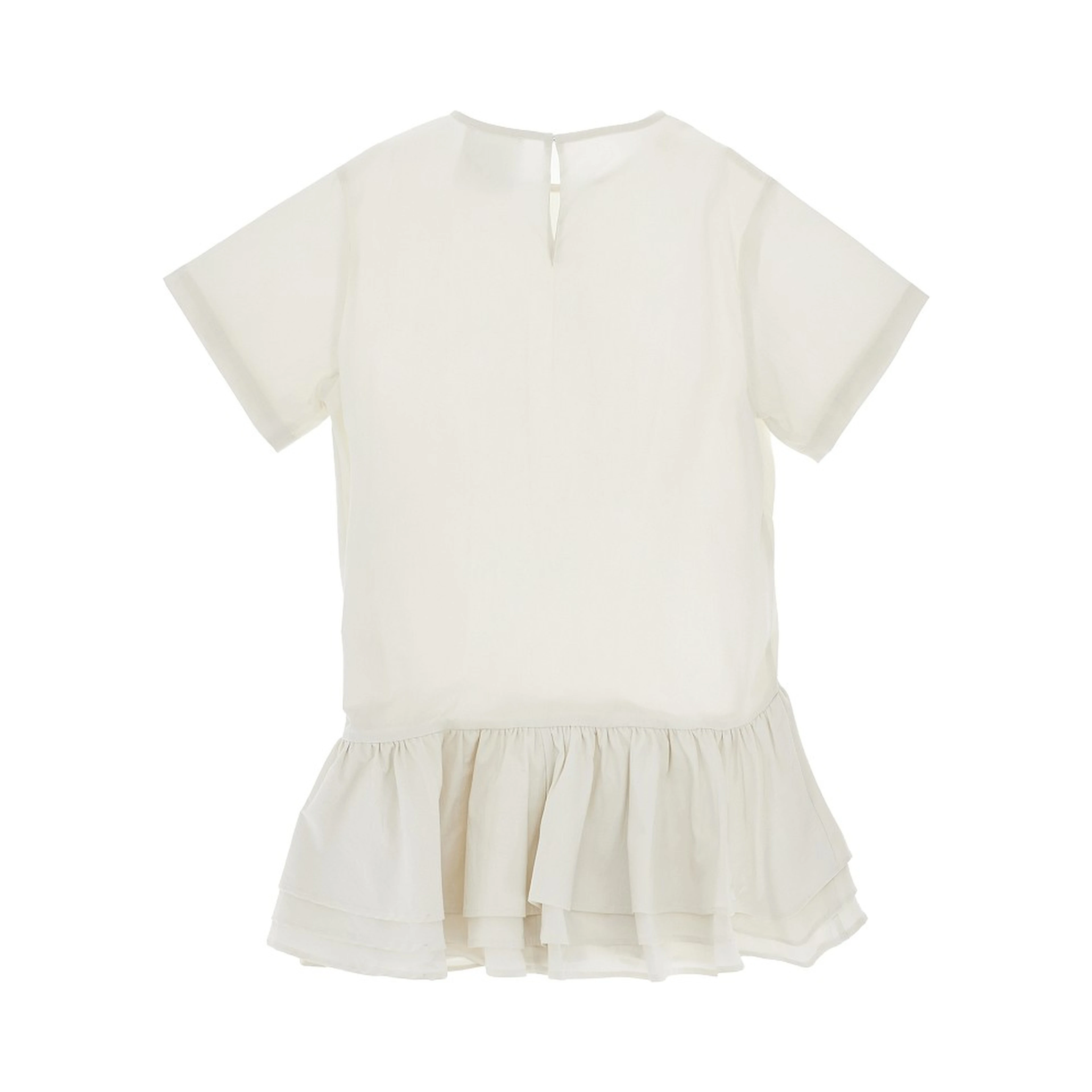 Cotton-blend mini dress with logo print
