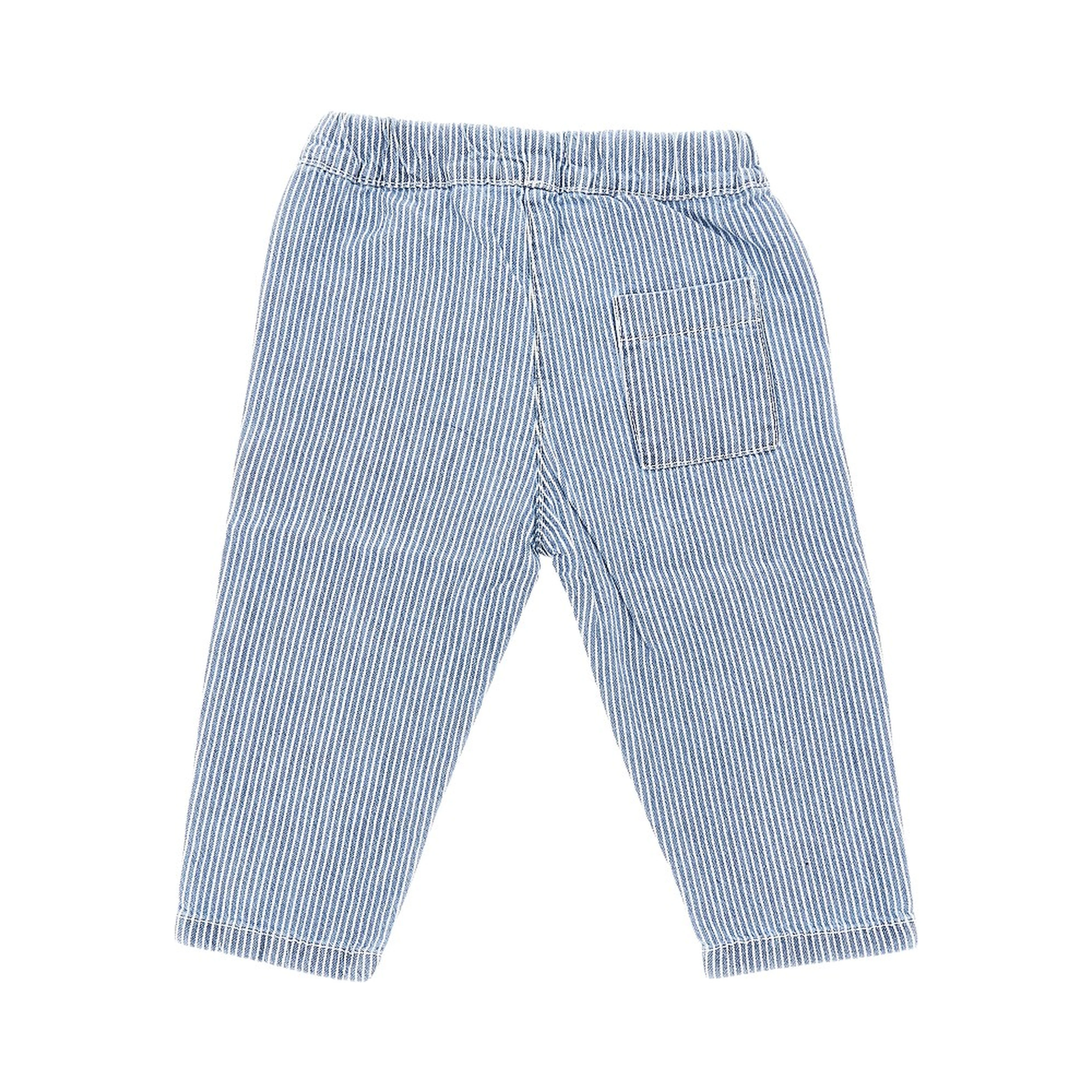 Striped denim pants