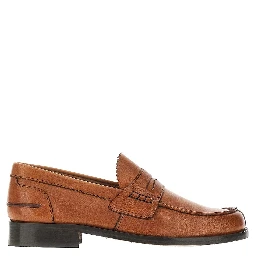 Brushed leather loafers