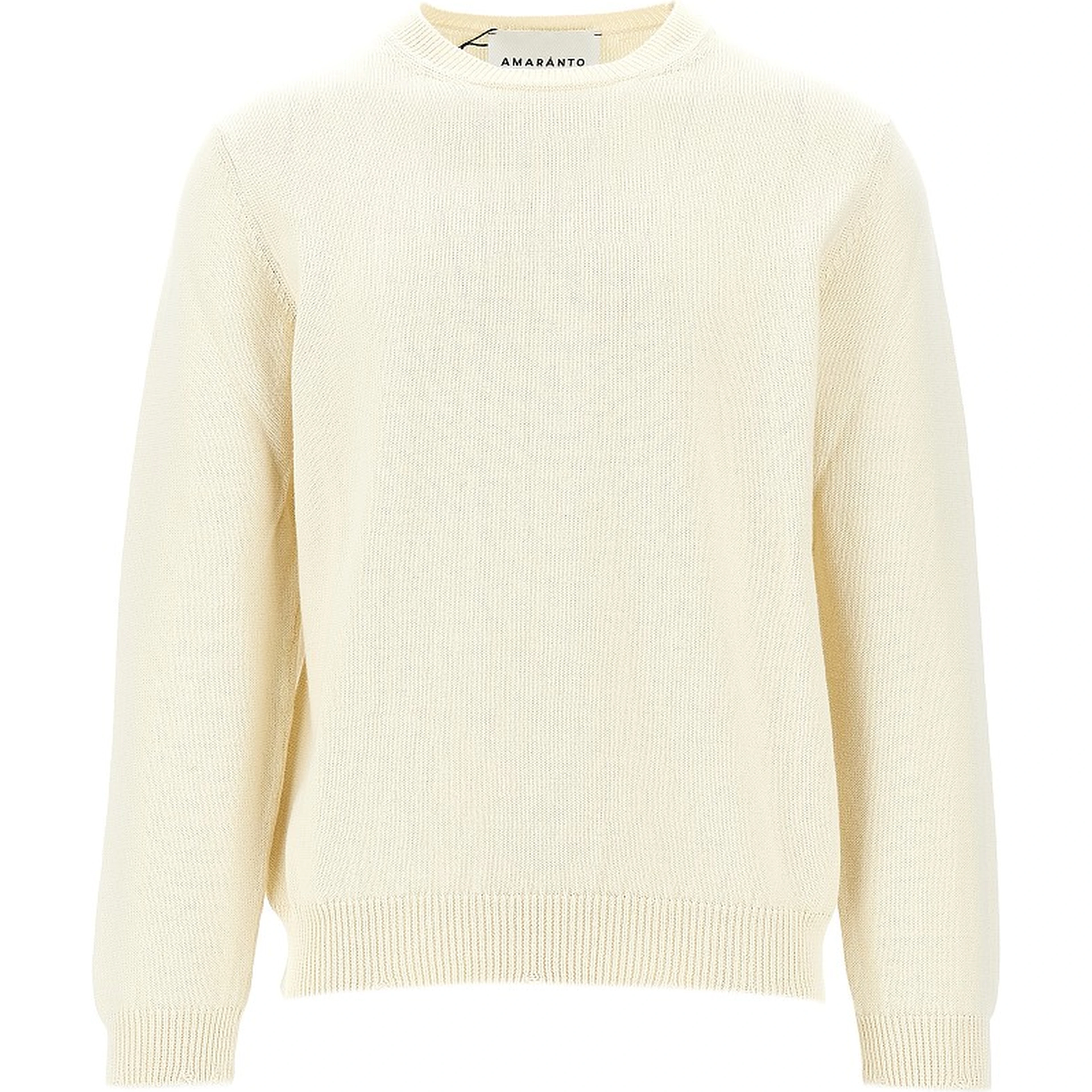 Cotton sweater with distressed finishes