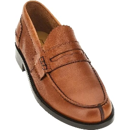 Brushed leather loafers
