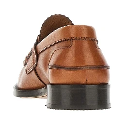Brushed leather loafers