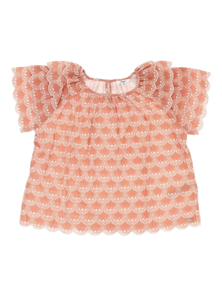 Printed cotton blouse