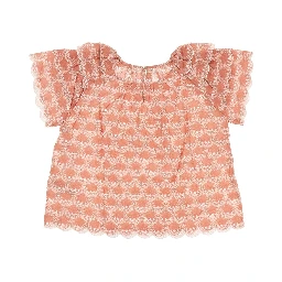 Printed cotton blouse