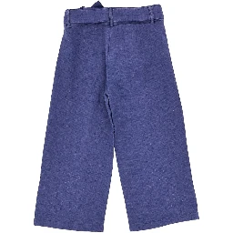 Cotton and linen embroidered pants