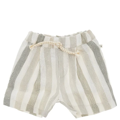 Striped linen shorts