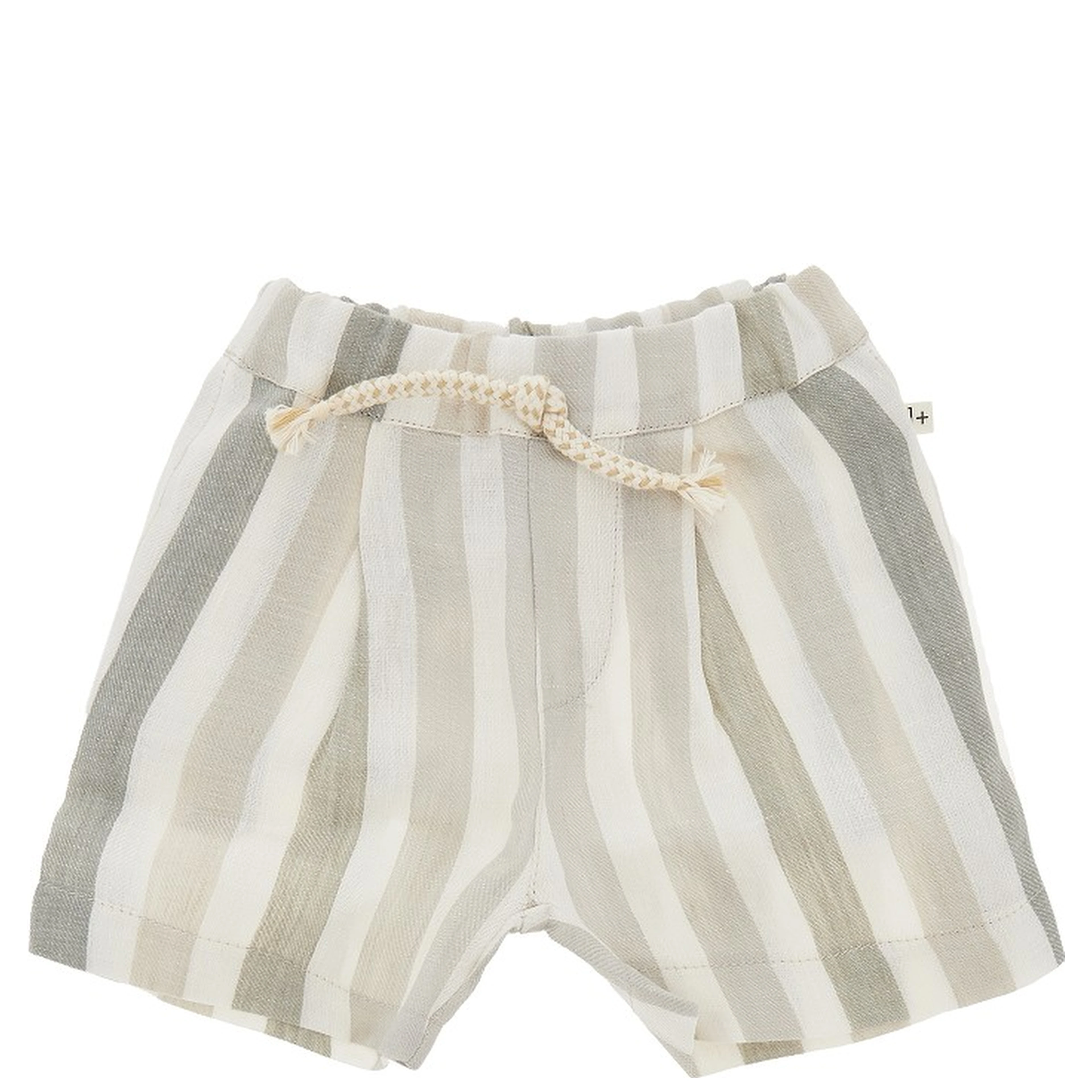 Striped linen shorts