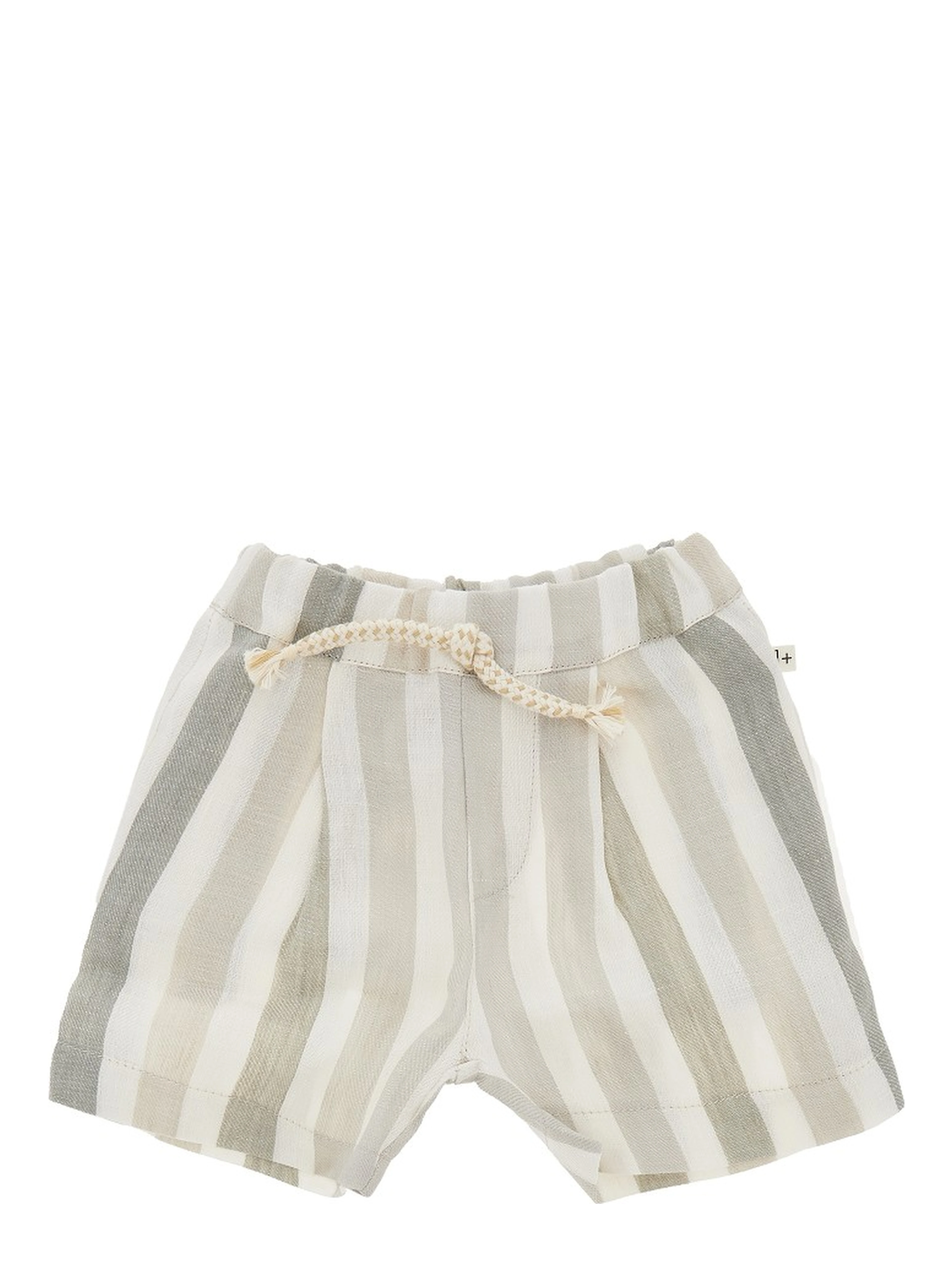 Striped linen shorts