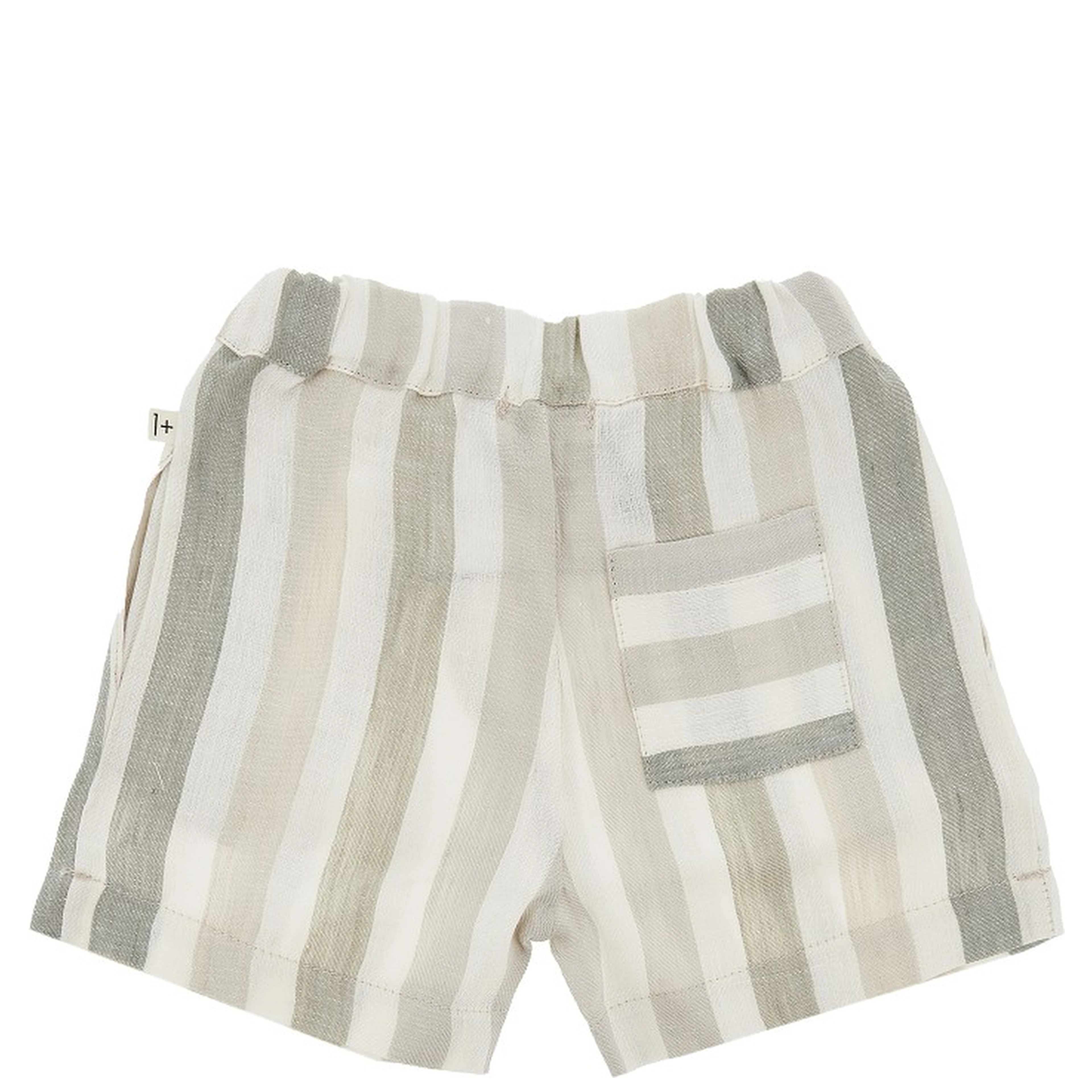 Striped linen shorts