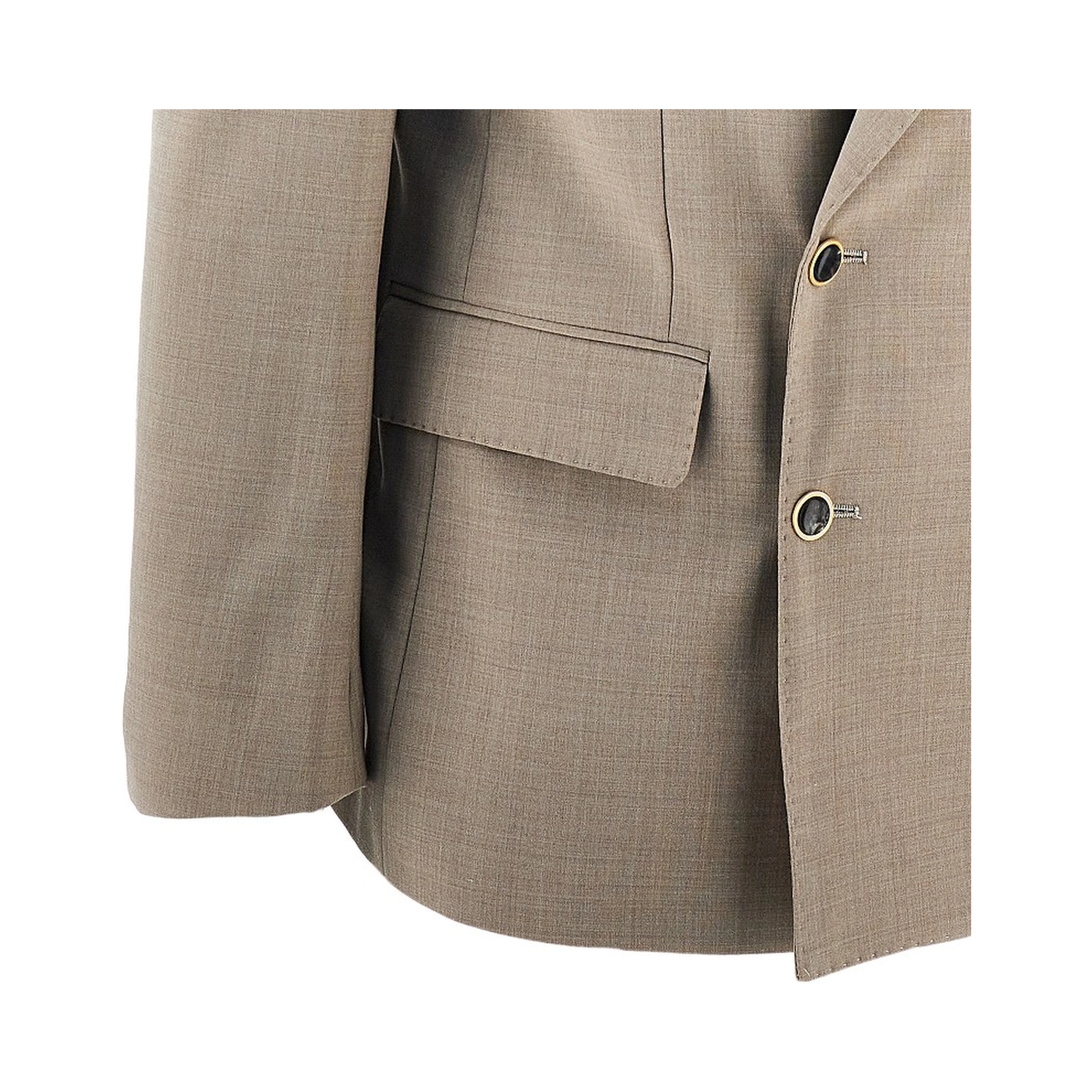 Stretch wool-blend double-breasted jacket