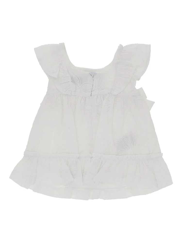 Floral embroidery cotton mini dress alternative