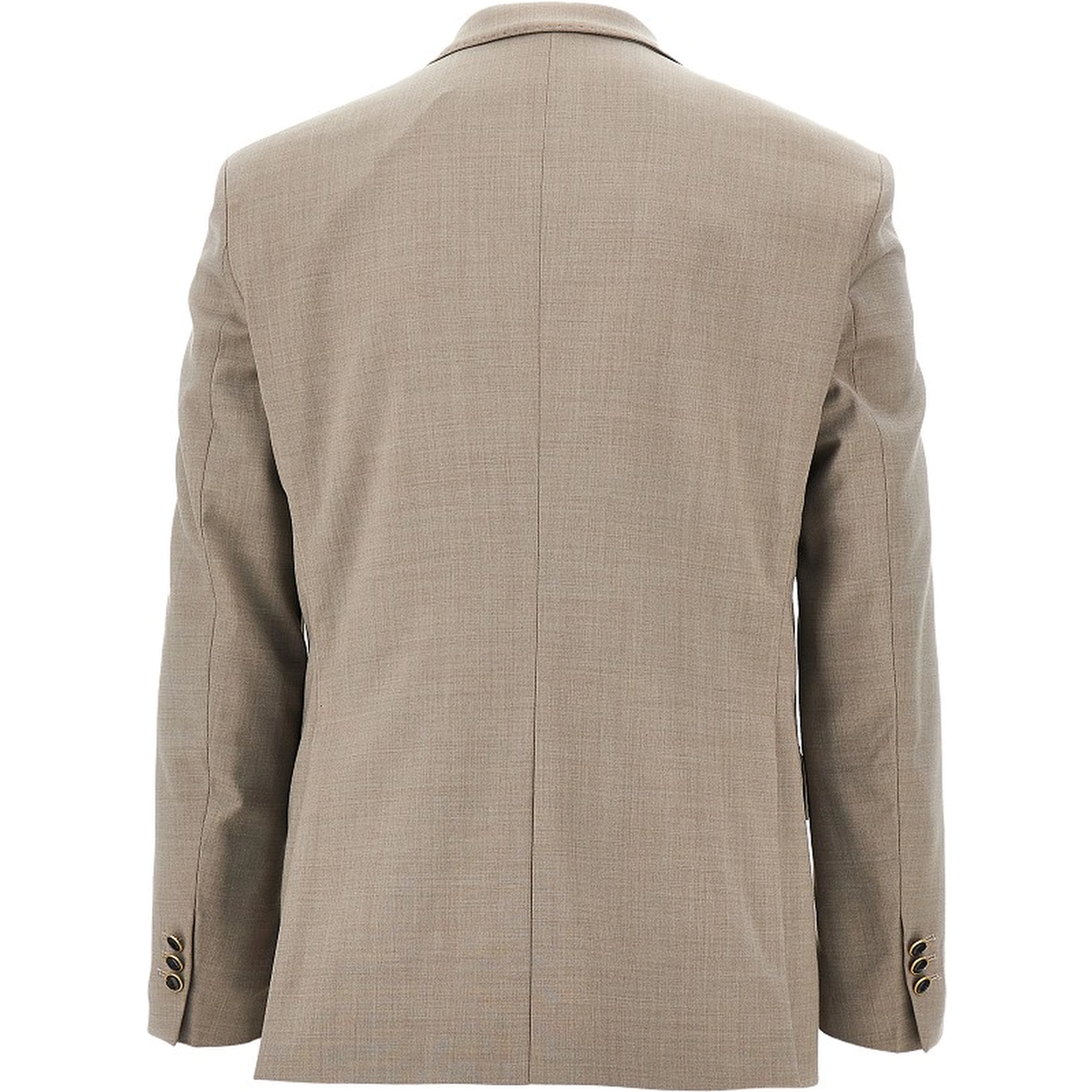 Stretch wool-blend double-breasted jacket