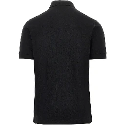 Piquet polo shirt with logo plate