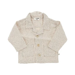 Linen and cotton shirt jacket