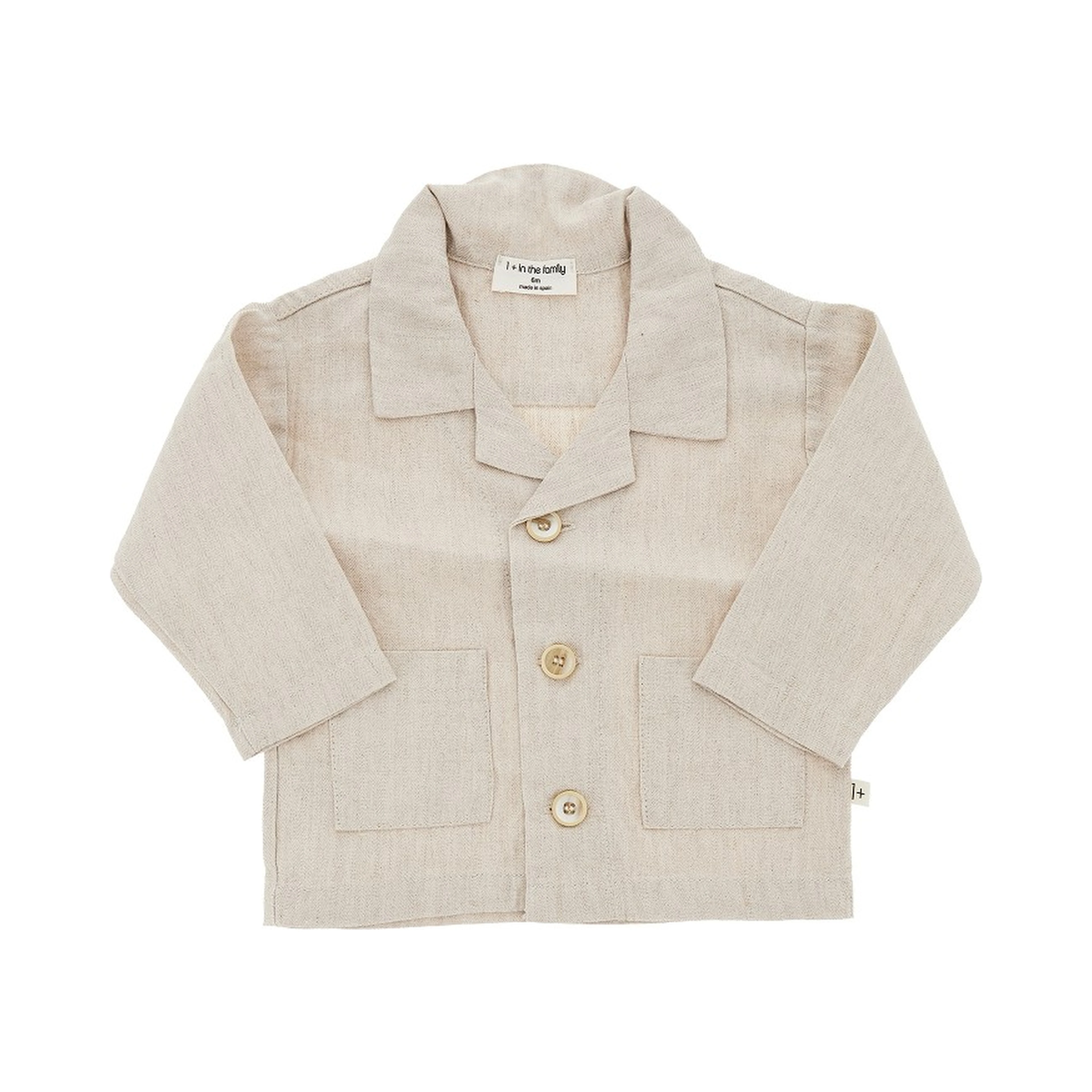 Linen and cotton shirt jacket