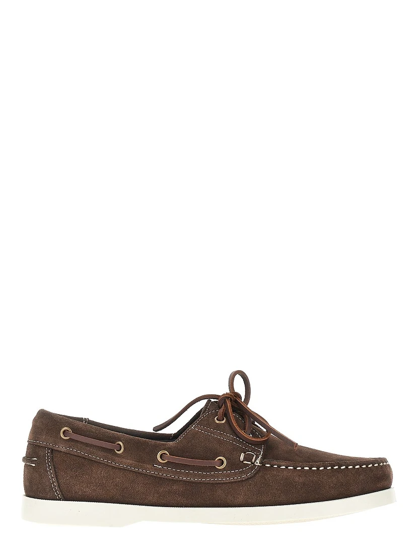 Suede leather boat shoes