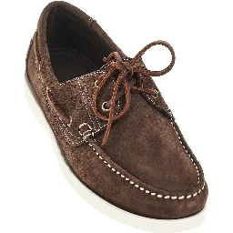Suede leather boat shoes