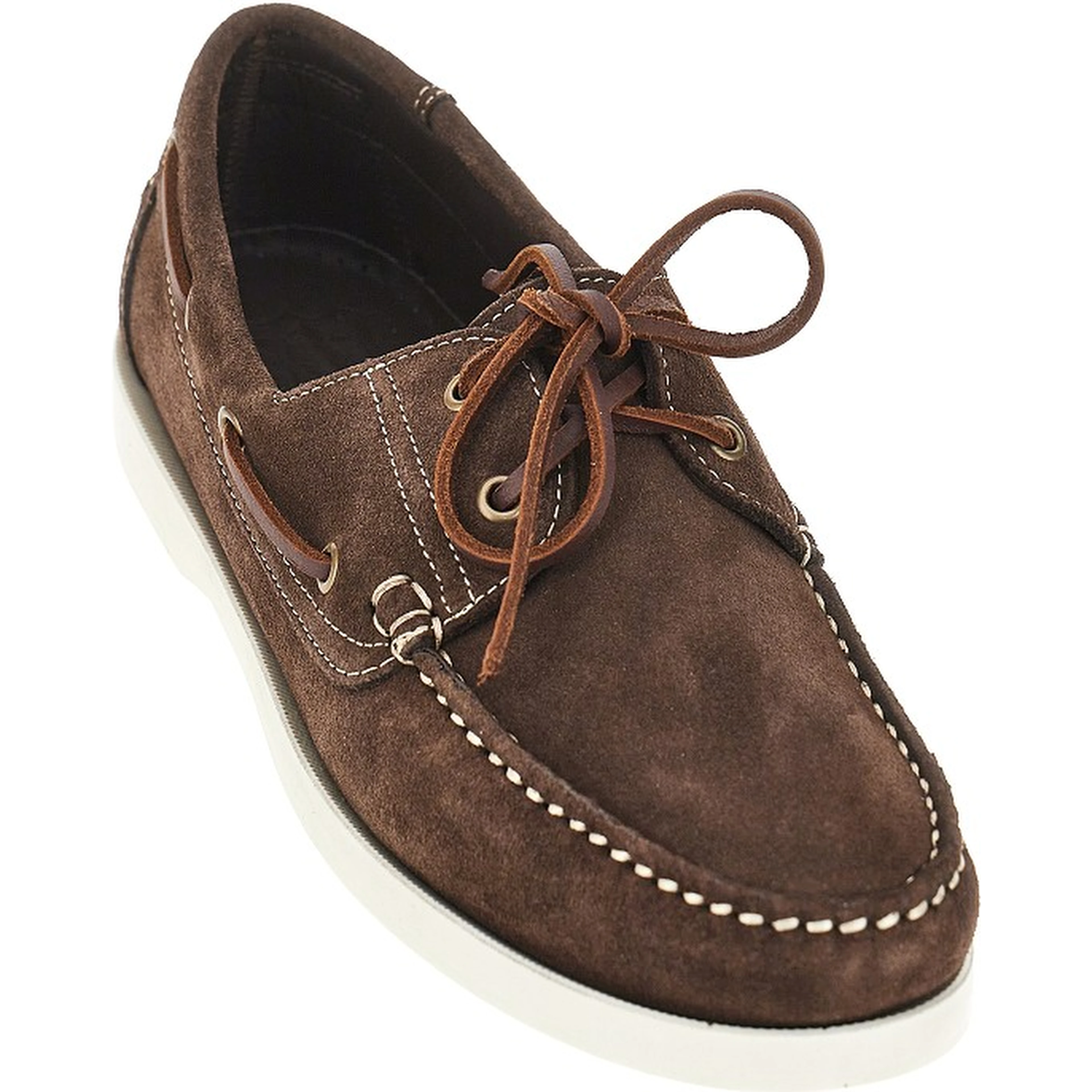 Suede leather boat shoes