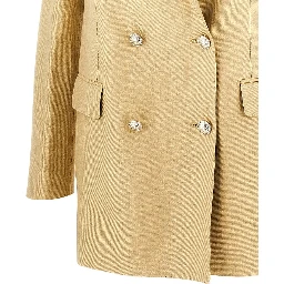 'Jasmine' double-breasted linen jacket