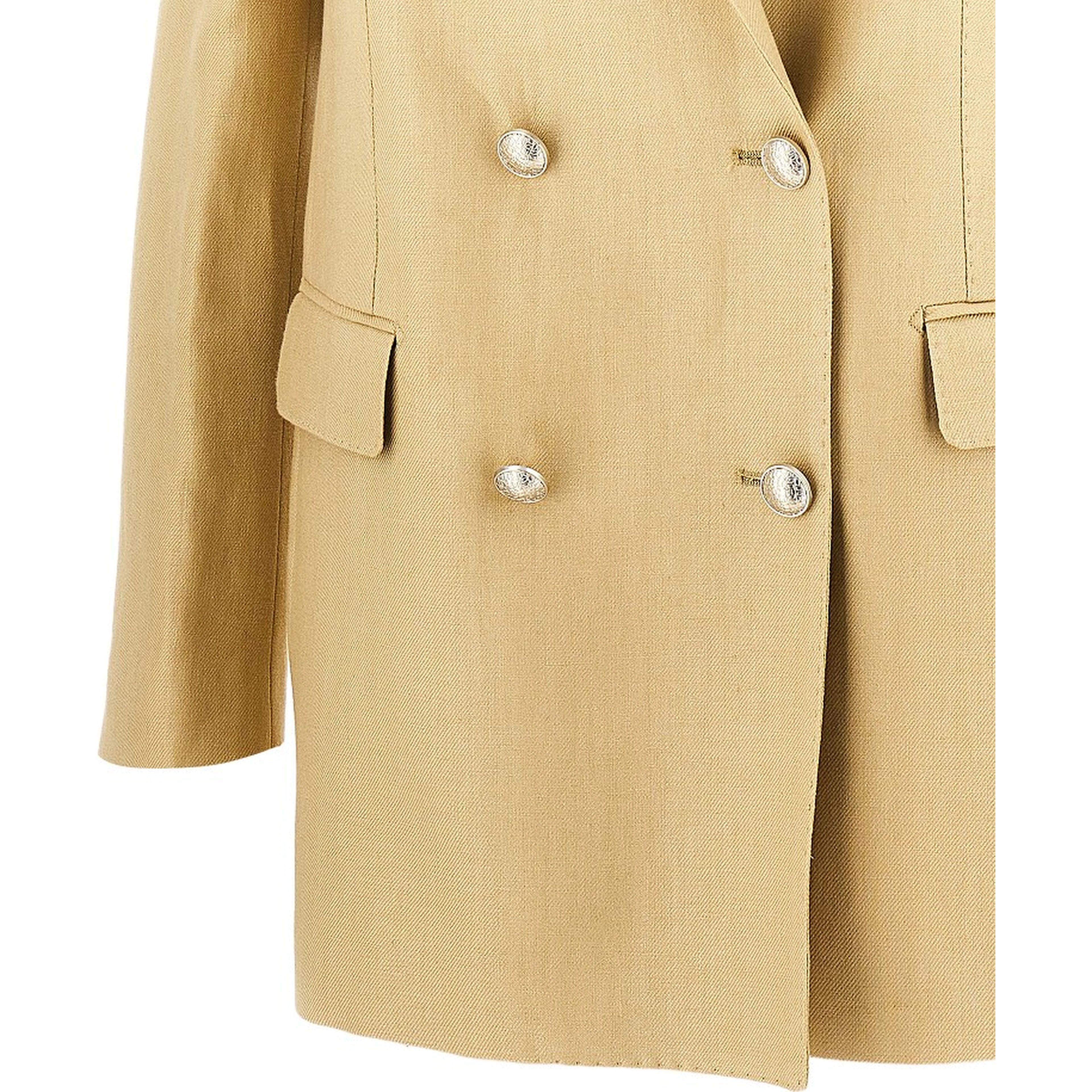 'Jasmine' double-breasted linen jacket