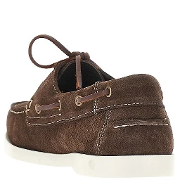 Suede leather boat shoes