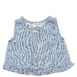 Ruffled denim top