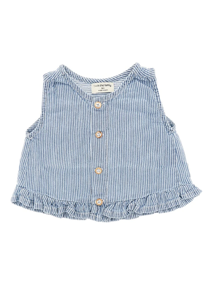 Ruffled denim top