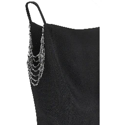 Midi dress with jewelled shoulders