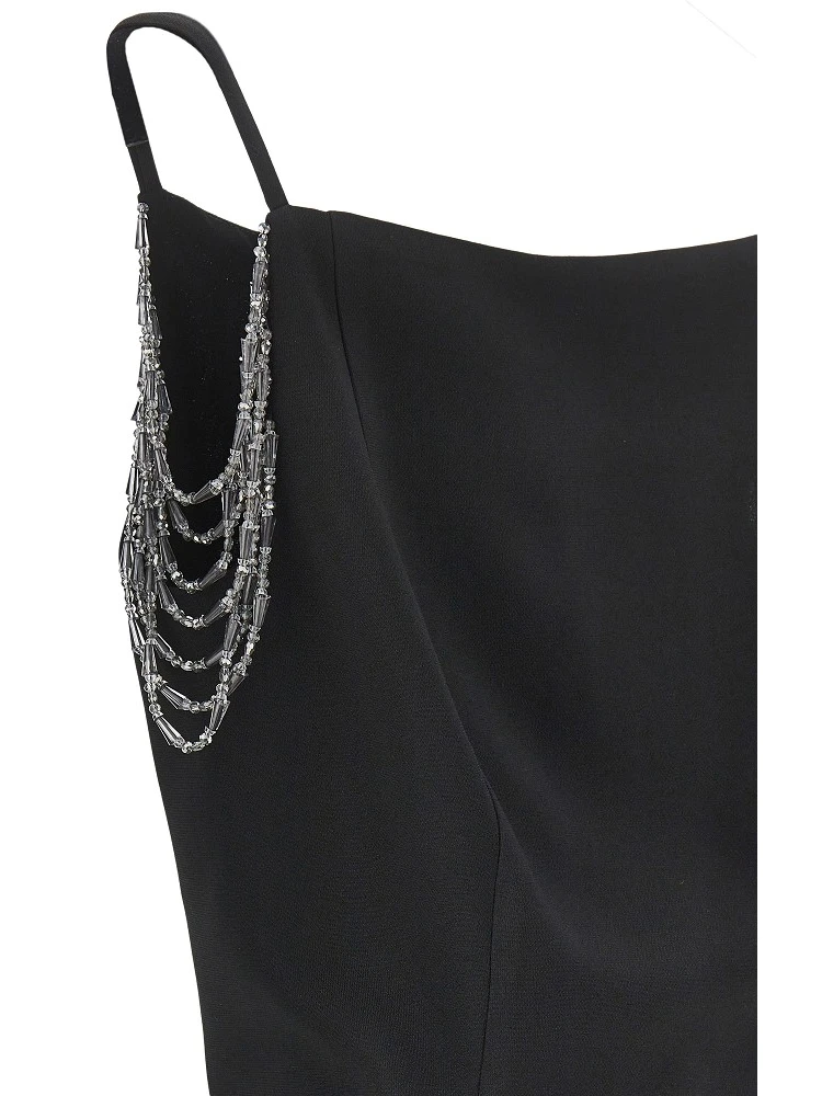Midi dress with jewelled shoulders alternative