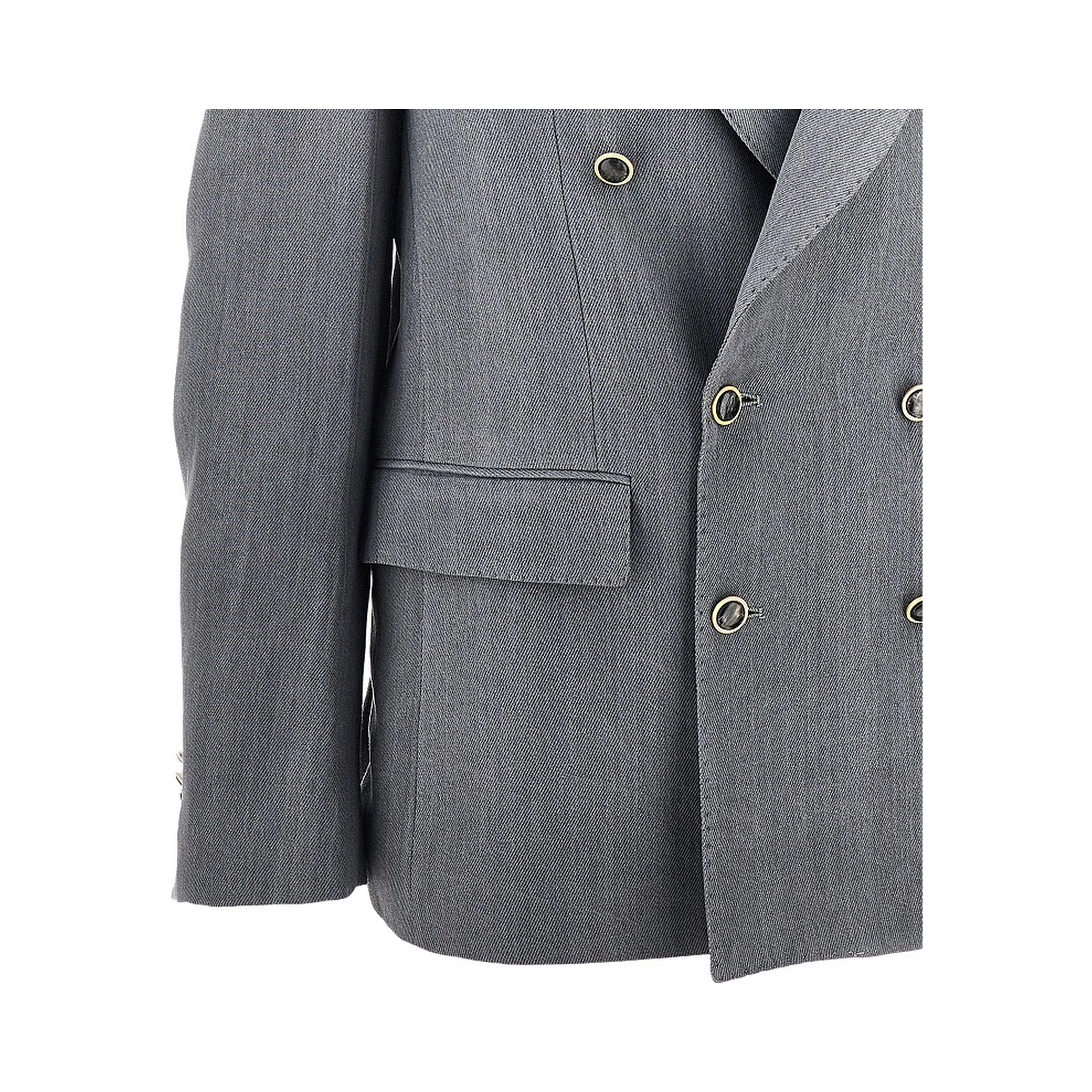 Gabardine double-breasted tailored jacket
