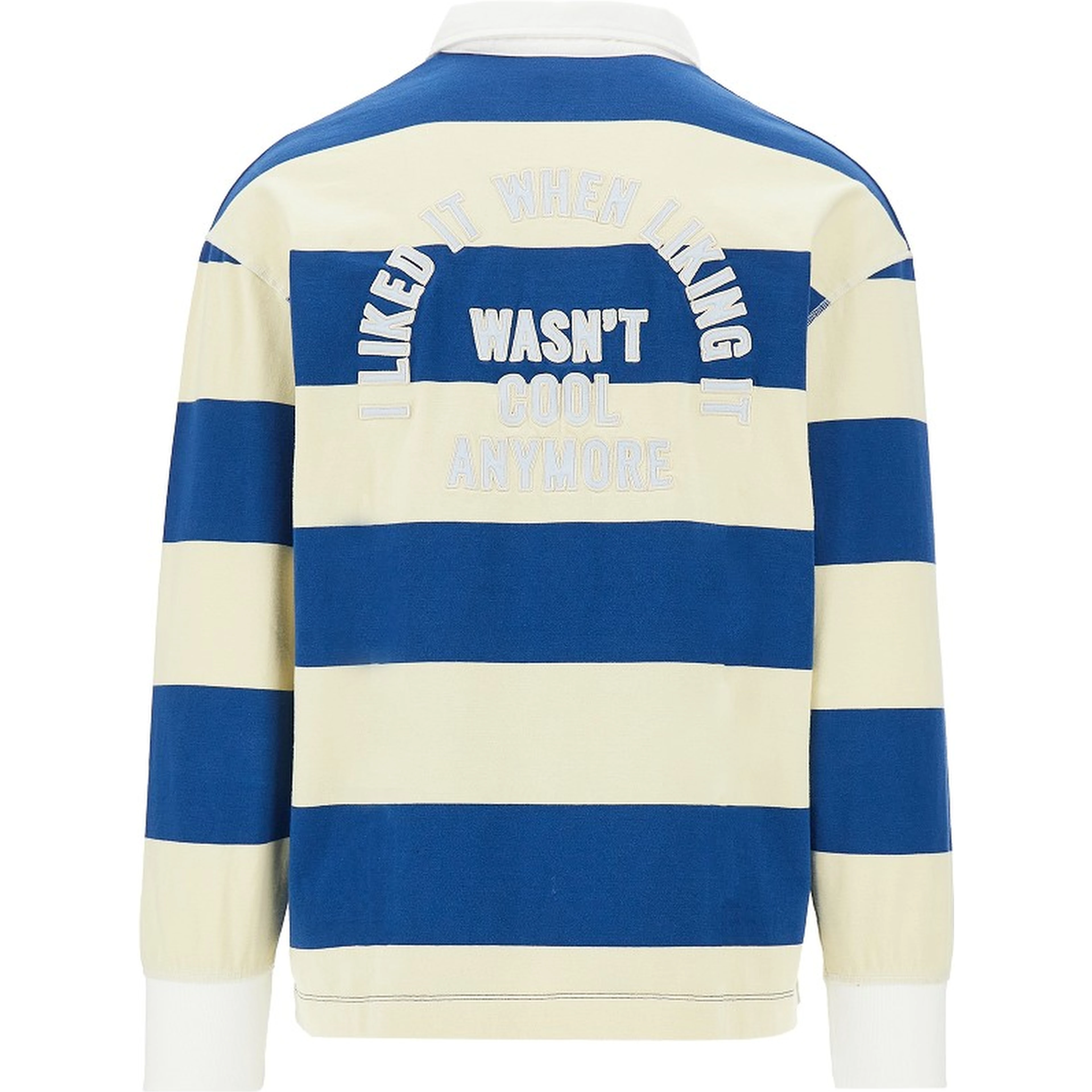 Striped jersey polo shirt