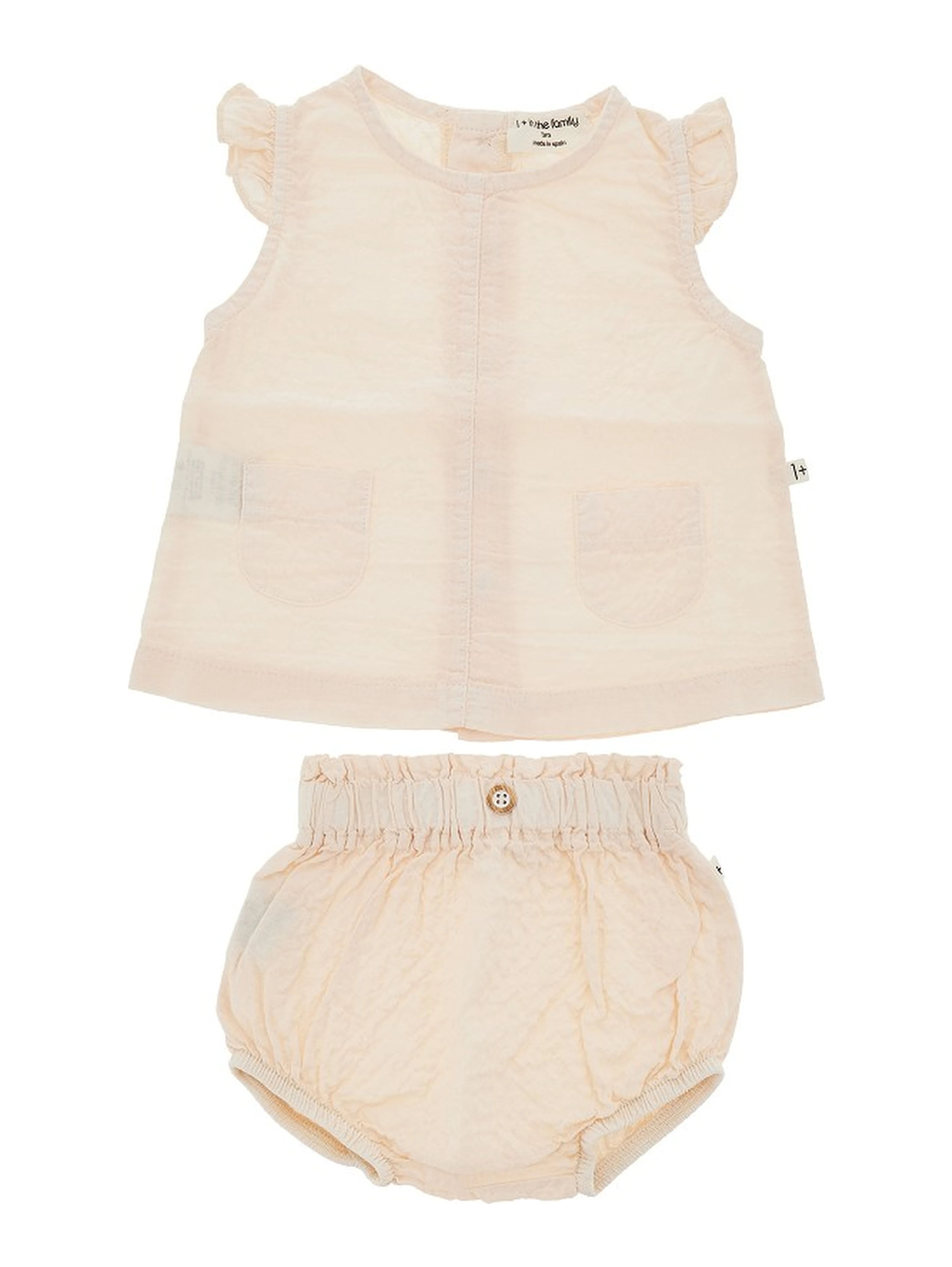 Cotton seersucker two-pieces set