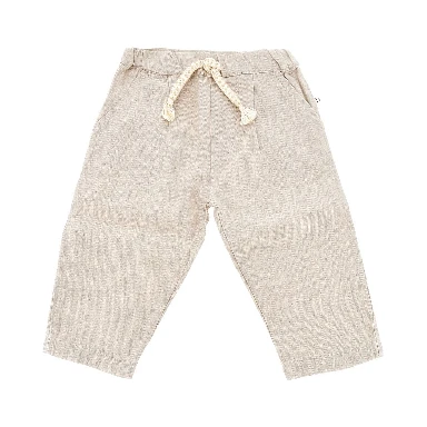 Linen and cotton pants with darts