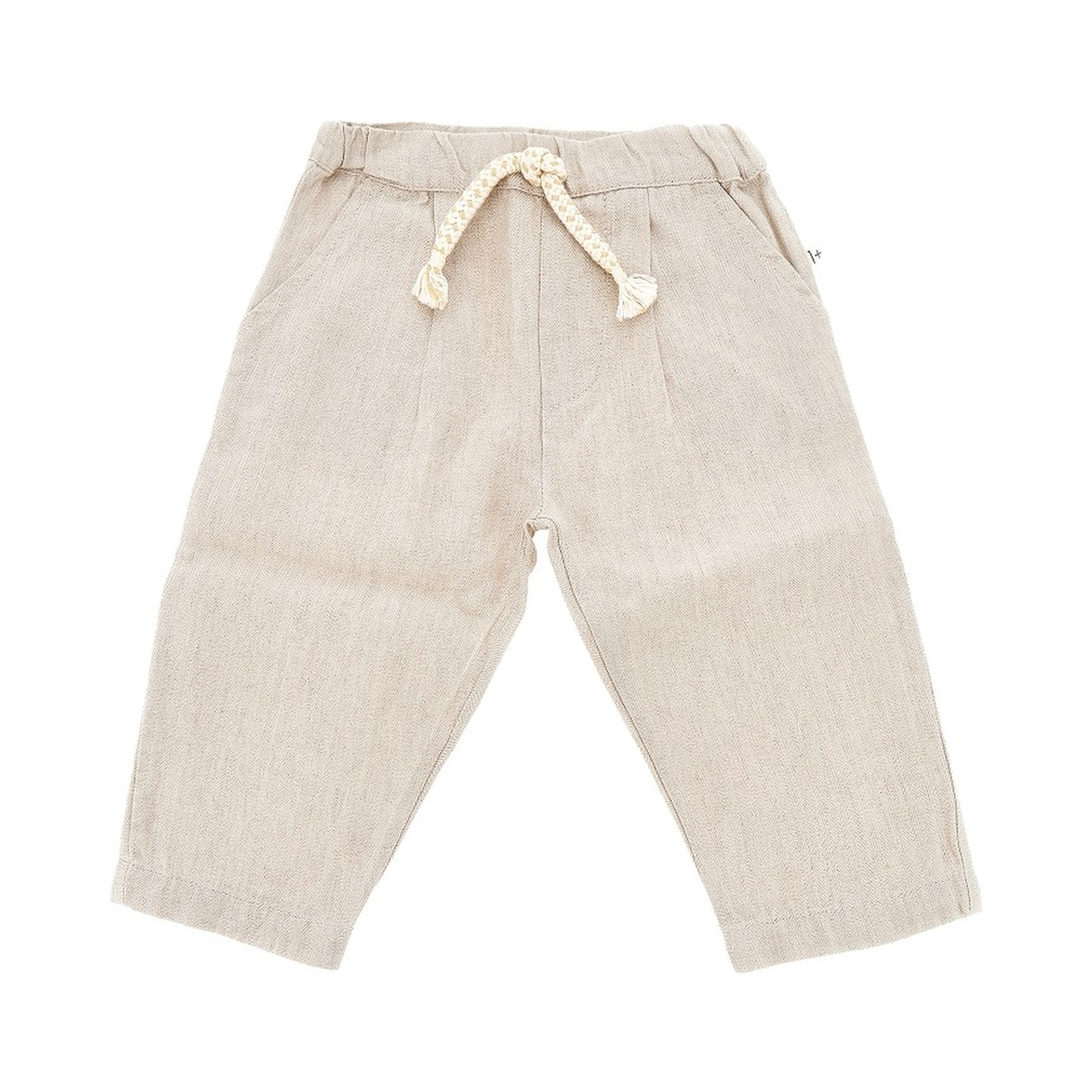 Linen and cotton pants with darts