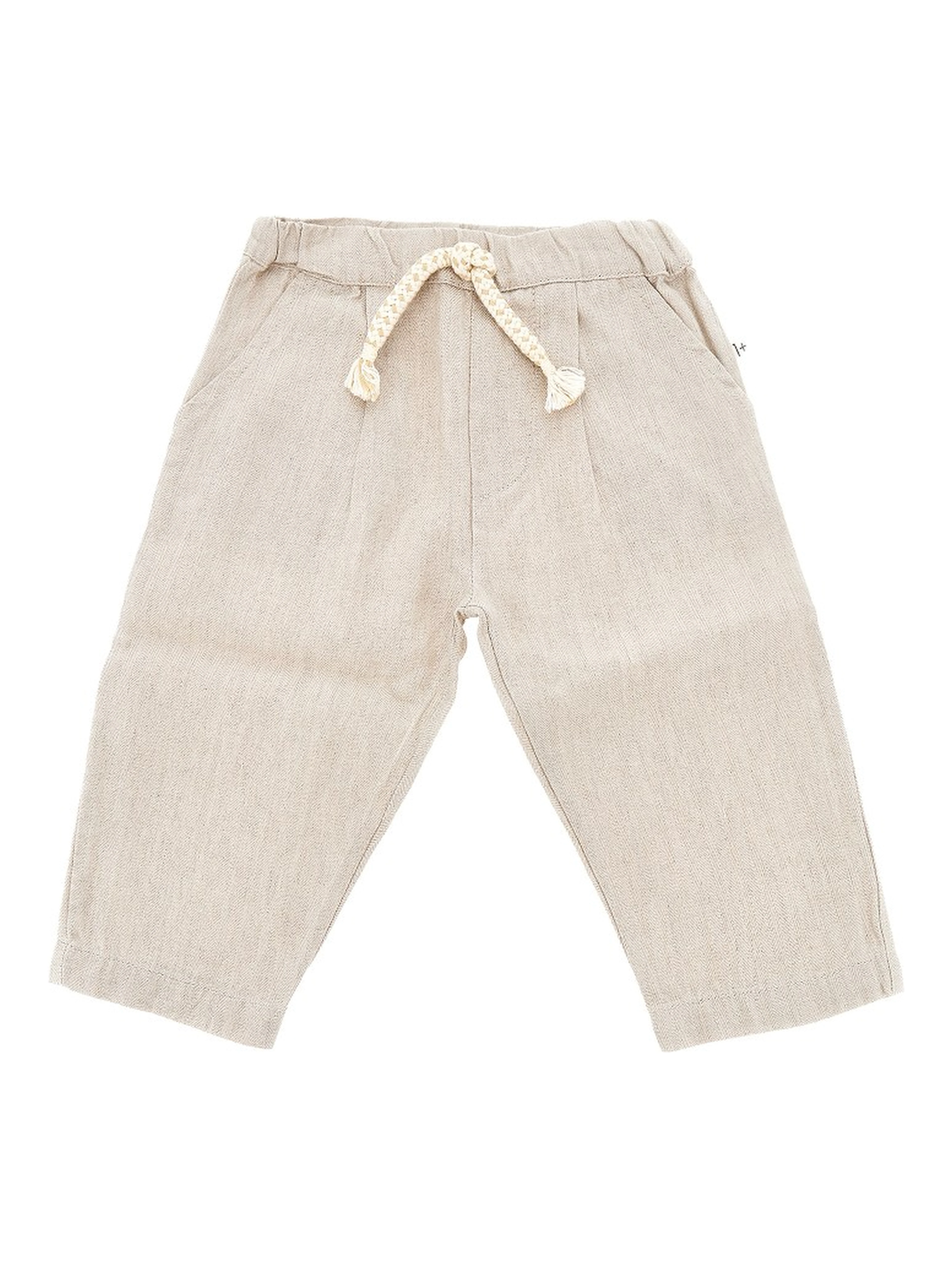 Linen and cotton pants with darts