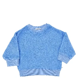 Cotton-blend towel fabric sweatshirt