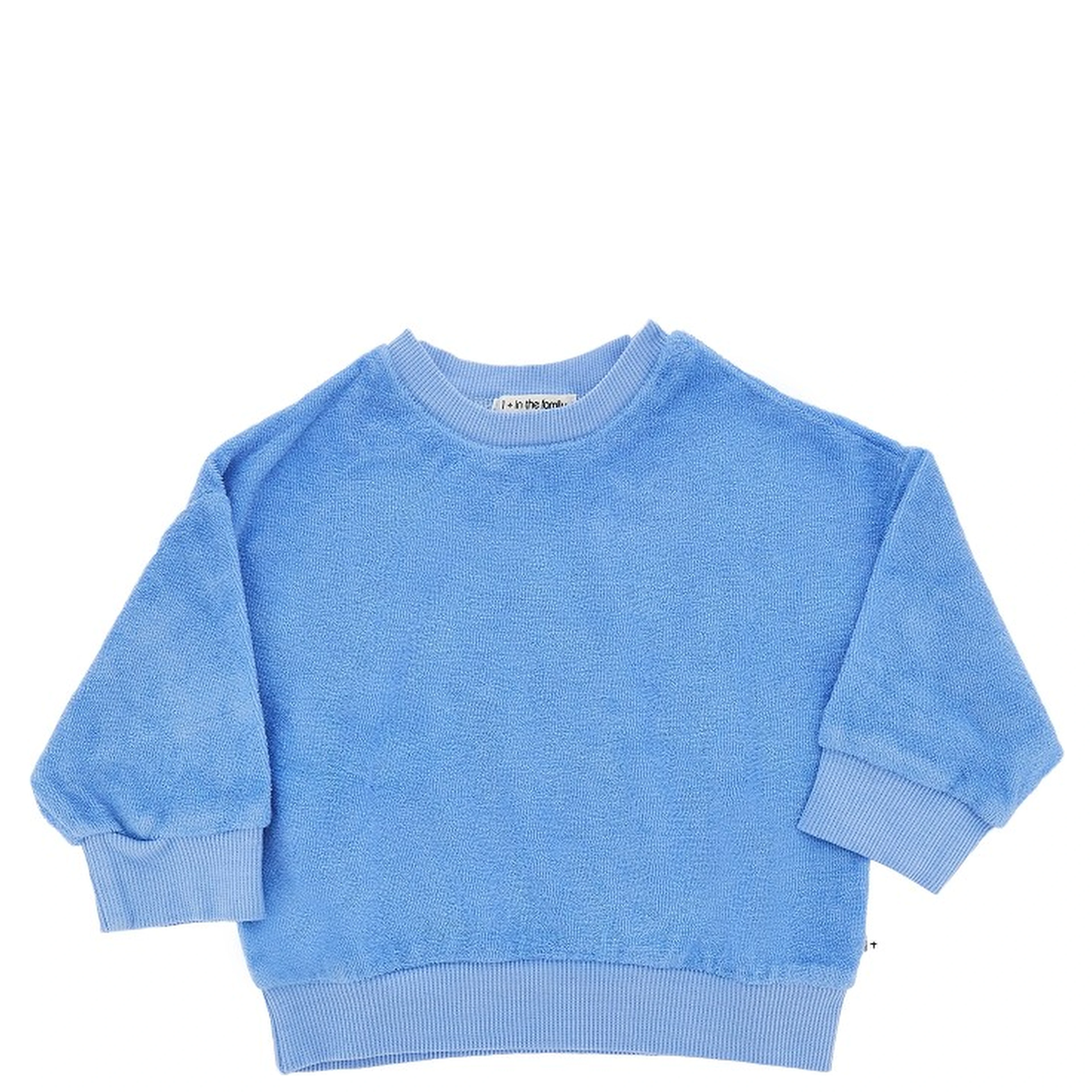 Cotton-blend towel fabric sweatshirt