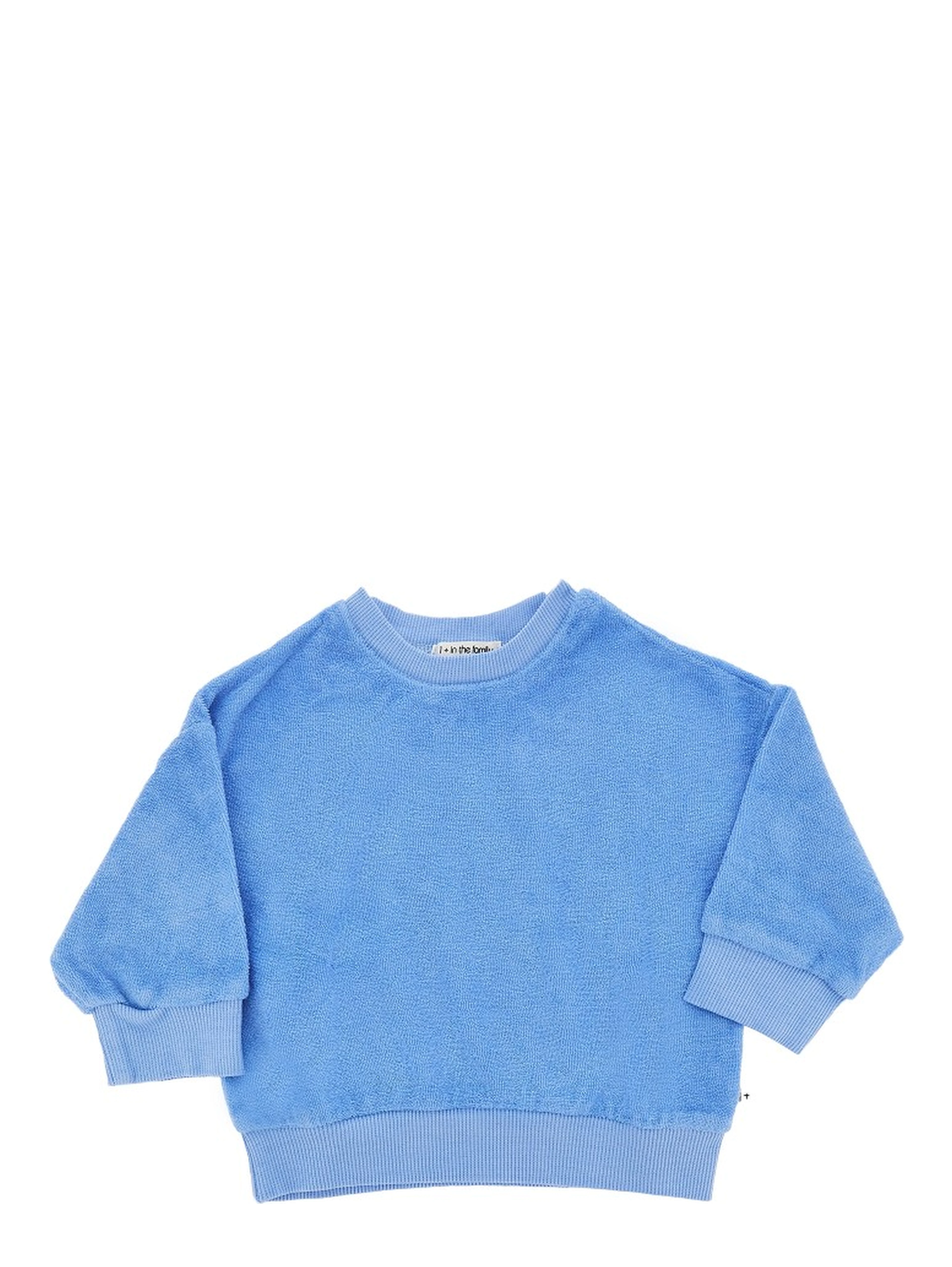 Cotton-blend towel fabric sweatshirt