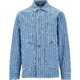'Berry' striped denim overshirt